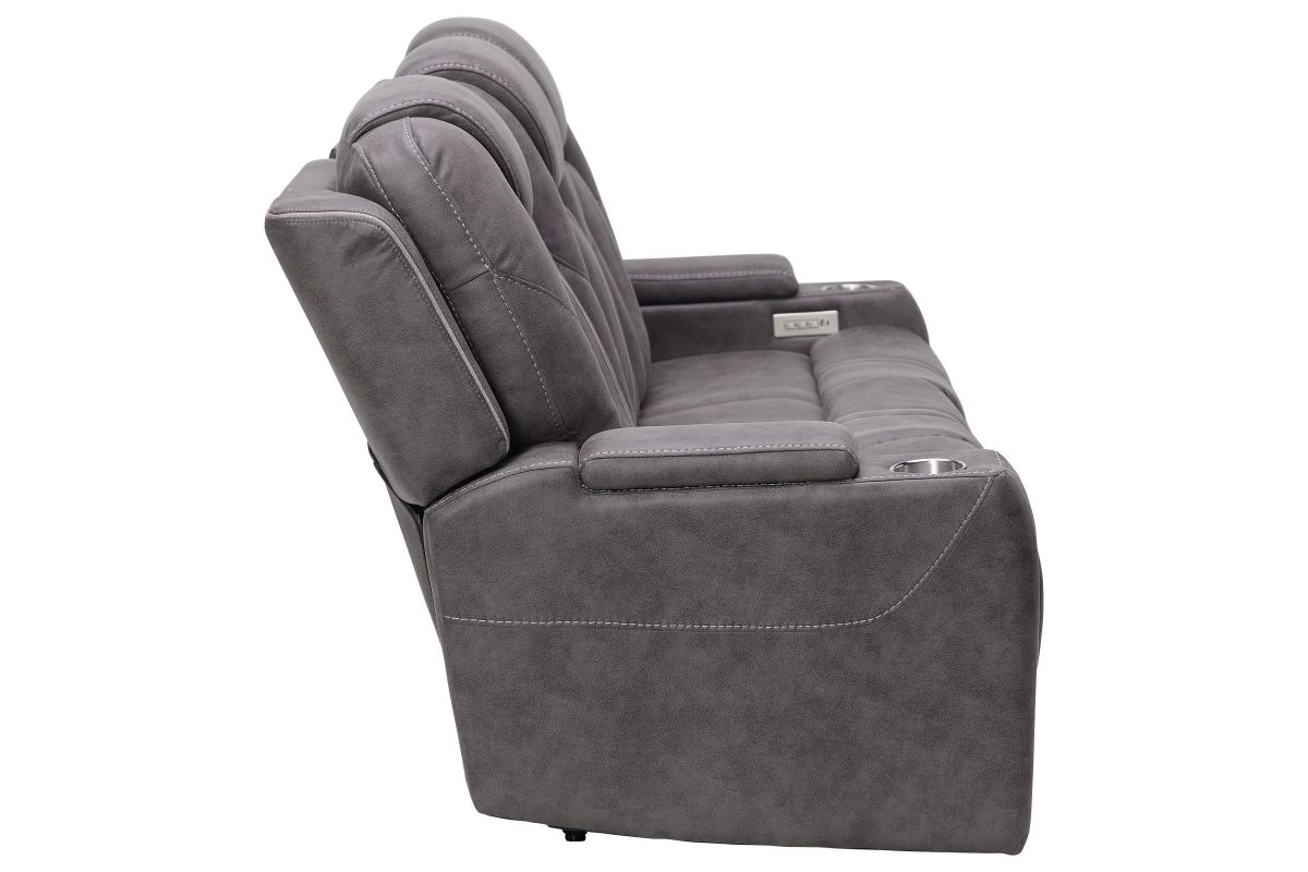 Maverick2 Grey Audio Triple Power Reclining Sofa 7