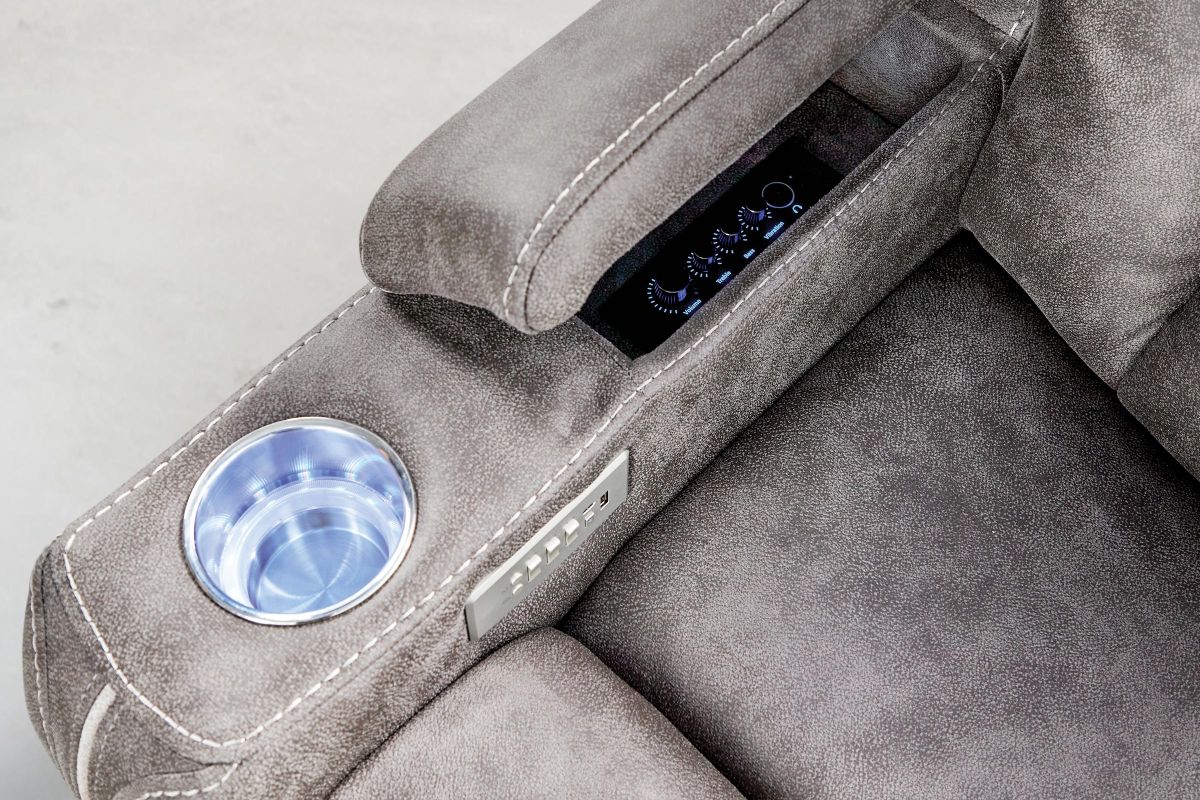 Maverick2 Grey Audio Triple Power Recliner 11