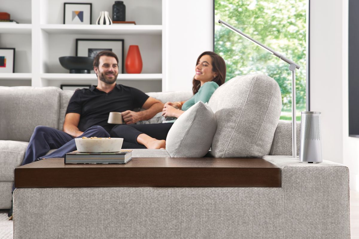 ModularThree Grey 6-Piece Sectional with Right Arm Facing Chair + 2 Media Consoles 16