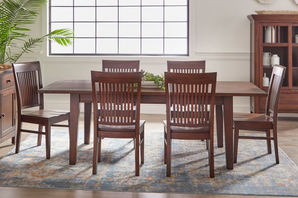 Mahogany Extendable Table + 6 Chairs 