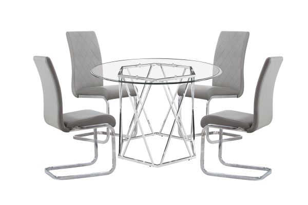 Chrome Table + 4 Chairs