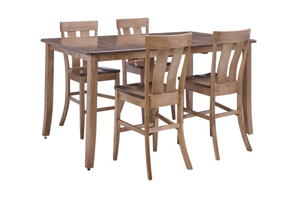 Harvest Sable Extendable Counter Table + 4 Counter Stools by Daniel's Amish 