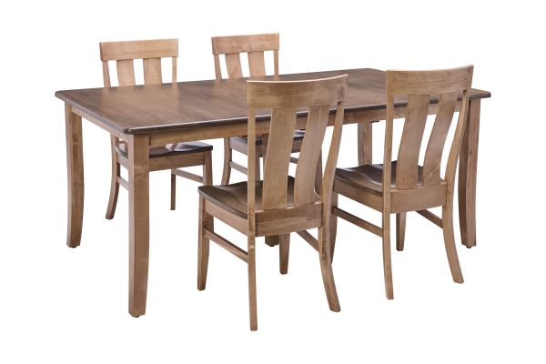 Harvest Sable Extendable Dining Table + 4 Chairs by Daniel's Amish 