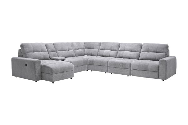 Phoenix 7-Piece Power Reclining Sectional with Left Arm Facing Chaise