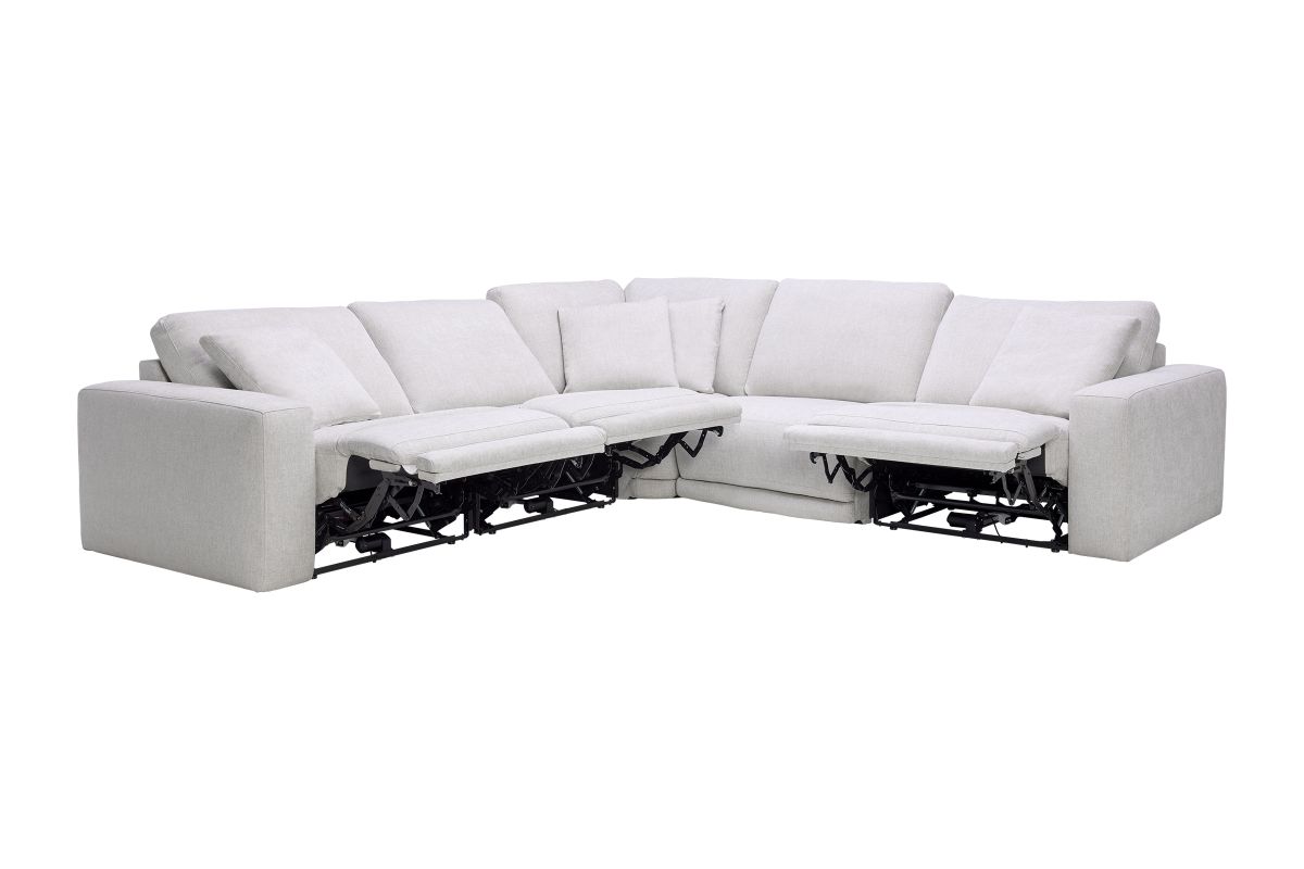 Lux 5-Piece Dual Power Reclining Sectional 4