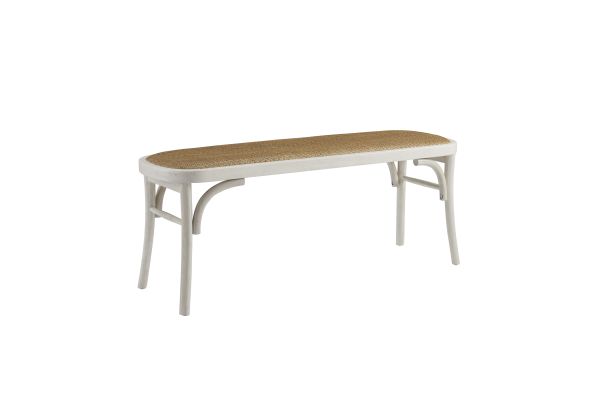 Hyde White Bentwood Bench
