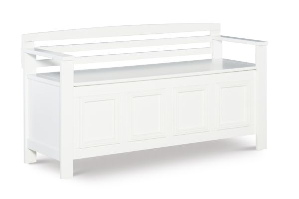 Laredo White Storage Bench
