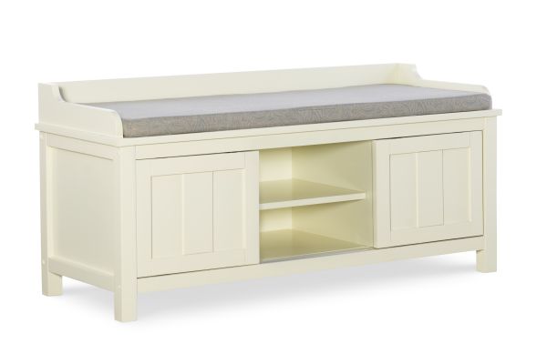 Shirley Antique White Storage Bench