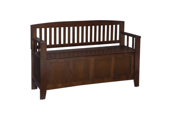 Cynthia Walnut Storage Bench