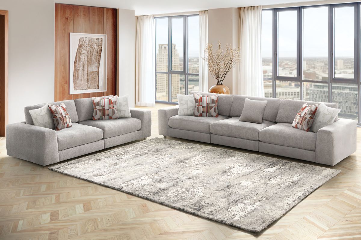 ModularThree Grey 2-Piece Loveseat 2