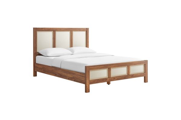 Capri Wood Grain Queen Platform Bed 