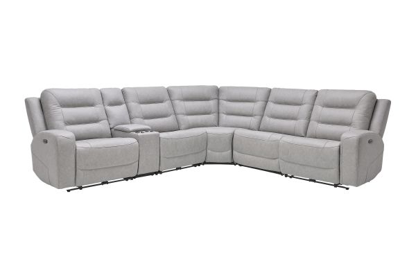 Echo 6-Piece Dual Power Reclining Sectional with Bluetooth Speaker
