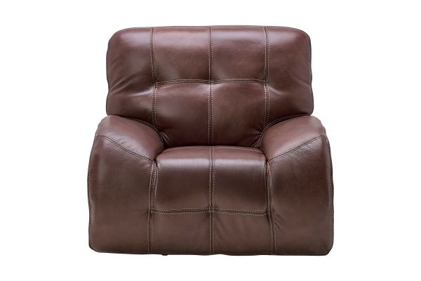 Jaxon Brown Leather Dual Power Recliner