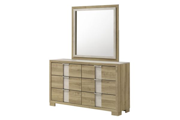 Zeller Natural Dresser + Mirror 