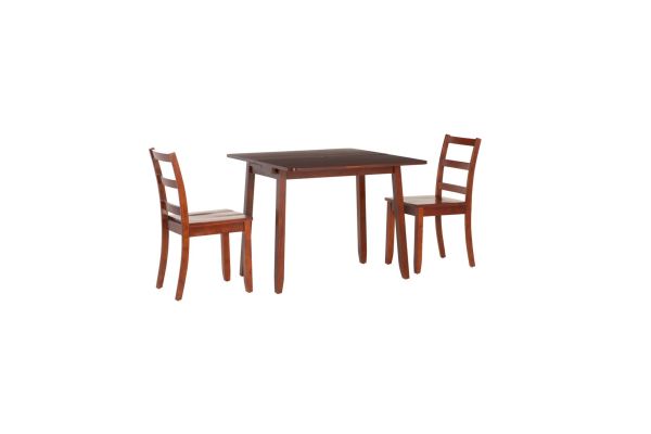 Ashley Brown 3Pc Folding Table Set
