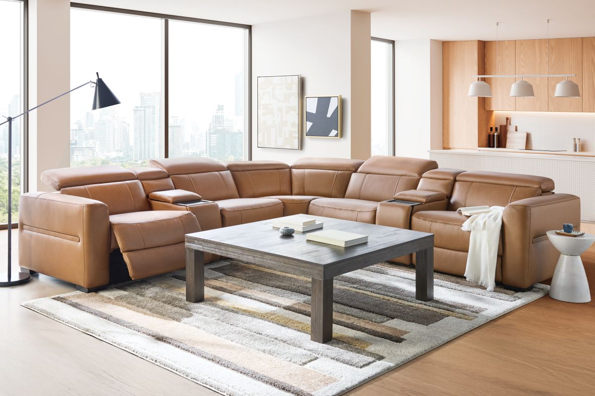 Ford 7-Piece Leather Dual Power Reclining Sectional 12