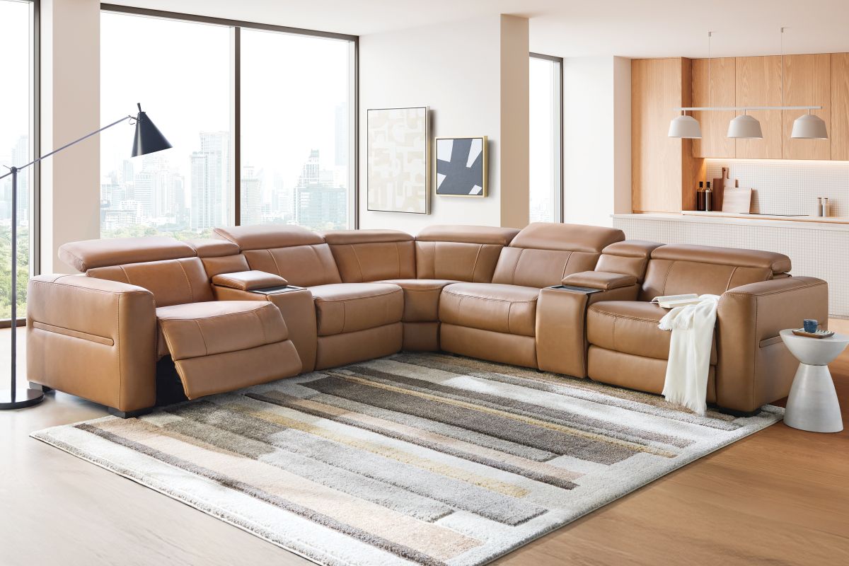 Ford 7-Piece Leather Dual Power Reclining Sectional 13