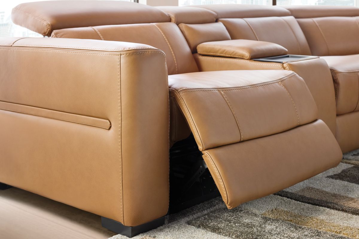 Ford 5-Piece Leather Dual Power Reclining Sectional 15