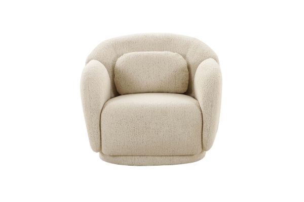 Misty Cream Boucle Accent Chair