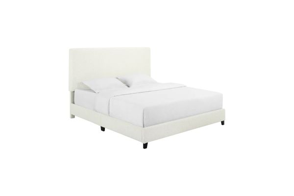 Bridger Upholstered Panel Bed White