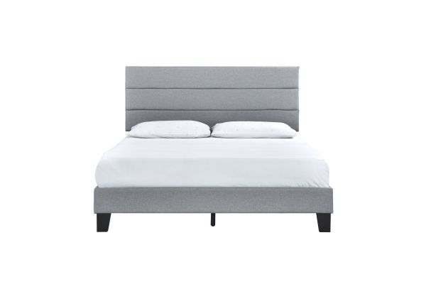 Rhea Grey King Platform Bed 