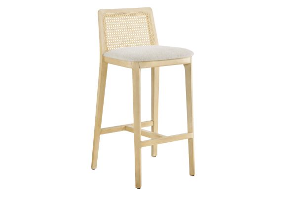 Monarch Wood and Rattan Bar Stool by Modway