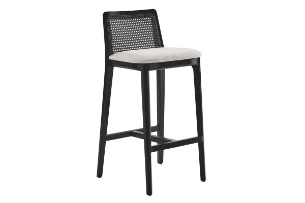 Monarch Wood and Rattan Bar Stool by Modway