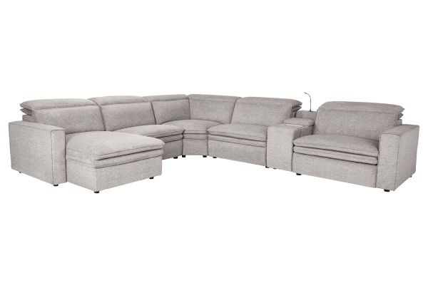 Salvator Street 6-Piece Dual Power Reclining Sectional with Left Arm Facing Chaise