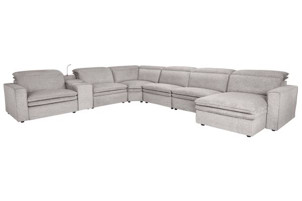 Salvator Street 7-Piece Dual Power Reclining Sectional with Right Arm Facing Chaise