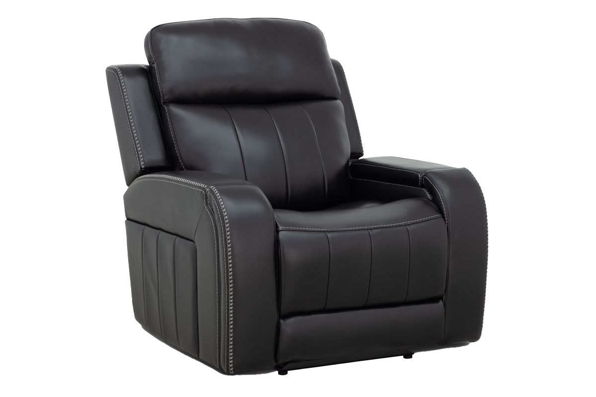 Maverick Black Audio Triple Power Leather Recliner 3