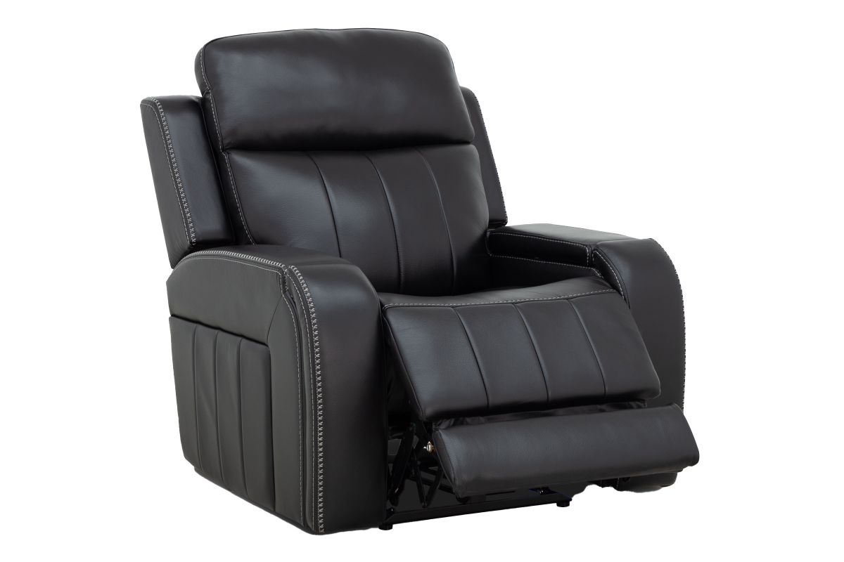 Maverick Black Audio Triple Power Leather Recliner 4
