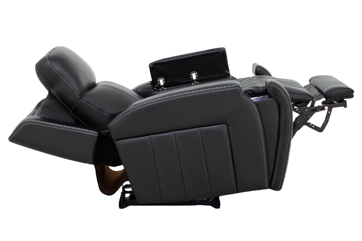 Maverick Black Audio Triple Power Leather Recliner 11