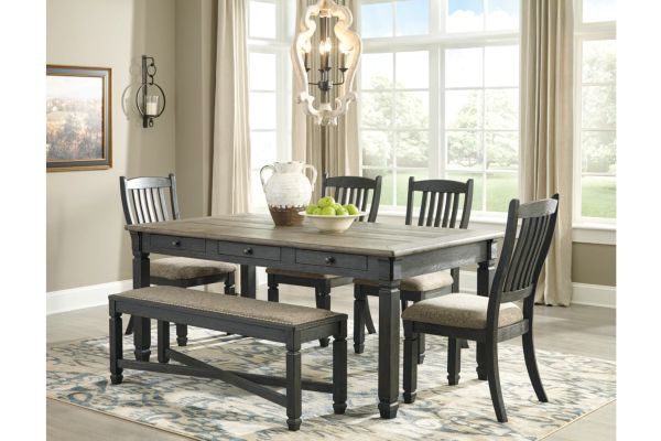 Tyler Creek Dining Table and 4 Chairs and Bench
