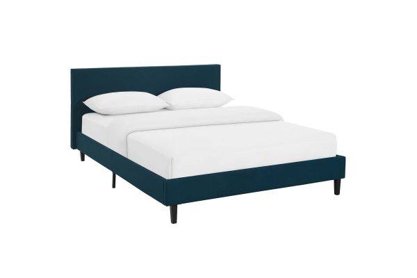 Anya Fabric Full Bed in Azure