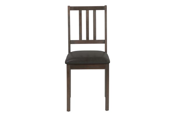 Monarch Specialties I 1304 - Brown Leather Upholstered Dining Chair (Set of Two) 