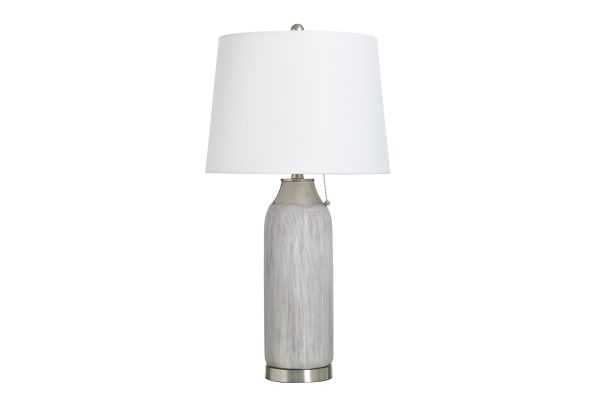Plated Silver Ceramic Lamp