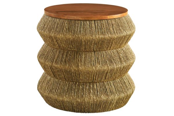 Maris Seagrass and Wood End Table by Modway