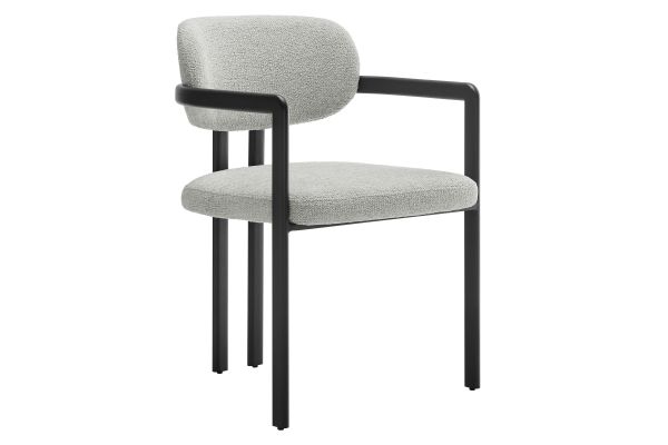 Elio Barrel Fabric and Metal Dining Chair by Modway