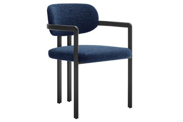 Elio Barrel Fabric and Metal Dining Chair by Modway