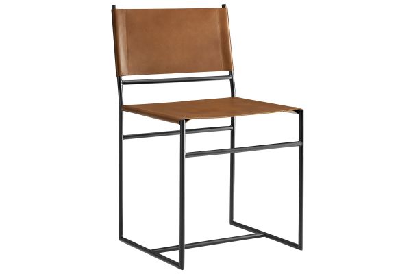 Thatcher Leather and Metal Dining Chair by Modway