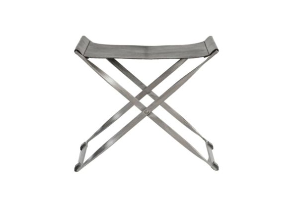 Harper Ottoman Black Leather