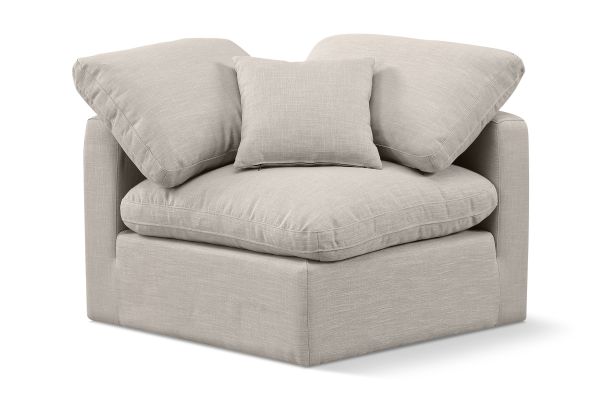 Indulge Linen Beige Corner Chair 