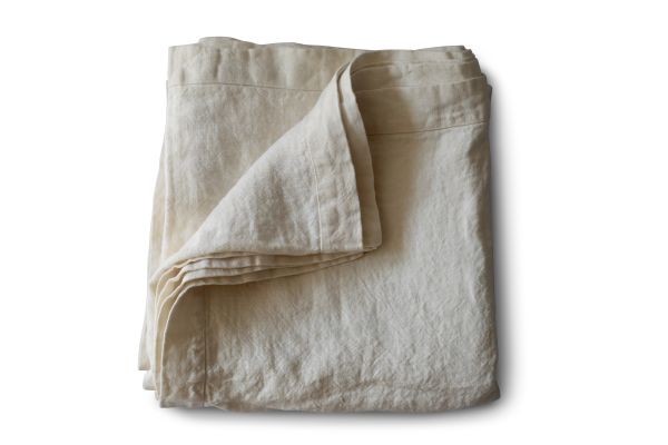 Linen Bed White Blanket