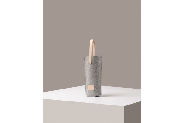 Hana Merino Wool Bottle Bag - Granite