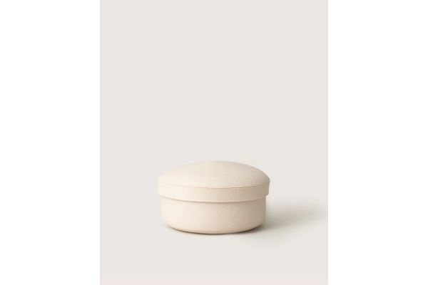 Merino Wool Medium Bin w/ Lid - Feather