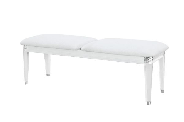 Apollo Grey Bench With Acrylic Legs