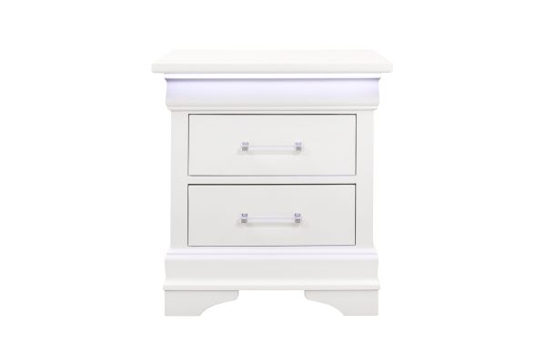Charlie White Nightstand with LED