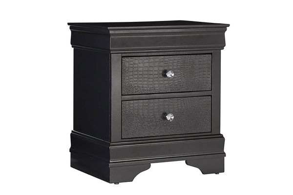 Pompei Metallic Grey Nightstand