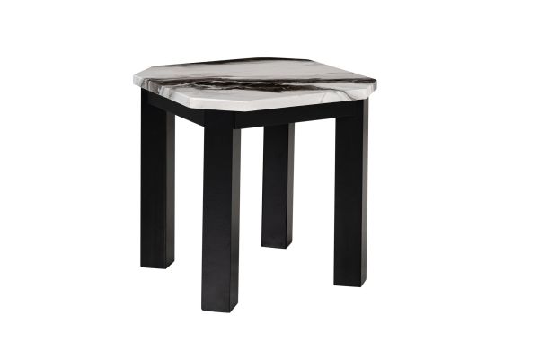 Global Furniture Black and White End Table - T06ET