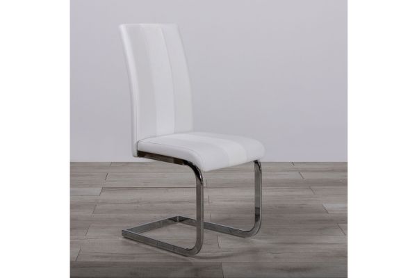 Global Furniture USA Set of Four Armless White Dining Chairs - D915DC-WH